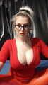 Selfie time red boob top