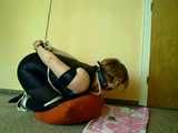Kneeling and drooling