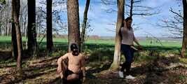 Cummed on and fucked in the forest