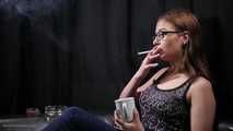 18 y.o. Lyuba is smoking 100mm cigarette  