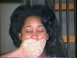 19 Yr OLD BLACK STUDENT MOUTH STUFFED, TAPE GAGGED, TIED HANDS OVERHEAD TO STAIRWAY & BLINDFOLDED (D46-5)