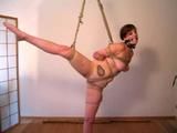 Alsana Sin in 3 shibari positions