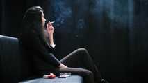 Adorable 19-year-old Anastasia surprisingly fancies smoking really strong Marlboro Red cigarettes