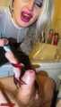 Jerking off in hot, wet Nylon