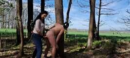 Cummed on and fucked in the forest