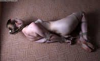 Amanda hogtied nude on floor