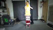 Myxxxy bound and Pantygagged in shiny nylon Rainwear