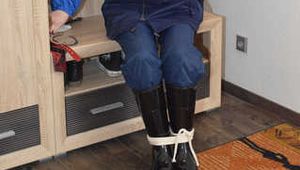 Layers of rainwear and bondage