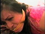 29 Yr OLD FEISTY BBW SHARON GETS MOUTH STUFFED, CLEAVE GAGGED, HOG-TIED, BAREFOOT & TOE-TIED (D63-4)