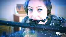 BONDAGE BENCH - Julz with gag and transparent top | Bondage Furniture