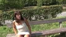 040005 Andrea Takes A Pee From A Bench In The Park