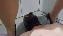 Nylon mistress pees on you