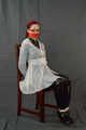Bound in PVC clothing and raincoat