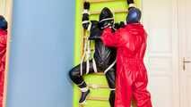 Breathplay in unbreathable, thick PVC overall.