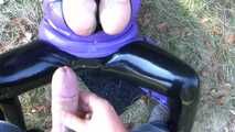 Purple Glamour Devil – Outdoor Blowjob & Handjob with Gloves 