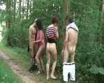 Zu viert im Wald