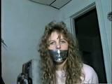 19 Yr OLD SINGLE MOM, MOUTH STUFFED, TAPE GAGGED & BALL-TIED (D36-6)