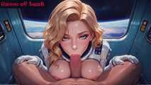 3D busty blonde space POV sex