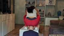 Spitting and Facesitting with hot Leggings