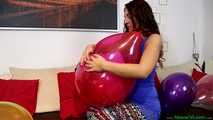 playful with balloons