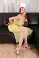 Morrigan - taped in yellow trash bag dress