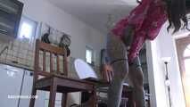 Mistress Cleo uses a toilet box