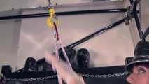 Mistress Tokyo & Sindy Skin - slave in the sling with the violet wand