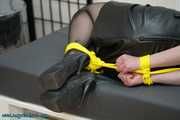 Leatherlady in yellow ropes