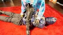 Sébastien's extremely hard breathplay in hogtie.