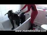 Sinha Taking a Bath