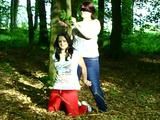 Two girls cuffed to a tree 2/2
