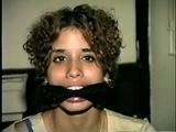 SWEET LATINA MARIE DOUBLE CLEAVE GAGGED, FEET TIED IN PLASTIC BAG, BOUND & BALL-GAGGED (D45-2)