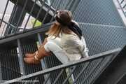 Stella roped on stairs PICS