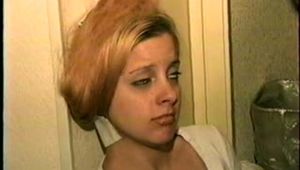 22 Yr OLD SEXY BANK TELLER JESSICA HAS PANTIES STUFFED IN HER MOUTH, IS WRAP TAPE GAGGED, BALL-TIED, BAREFOOT & TOE-TIED (D47-3)