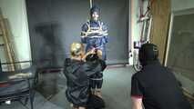 Aiyana bound, gagged and vibed by Ms. Ungeniert in shiny nylon Rainwear and she really enjoyed it!!!