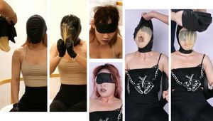 Xiaoyu Trying Swim Cap and Latex Hood Together