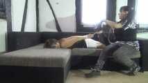 Ayu hogtied on couch 1/2