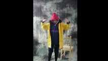 Nadja posing in layers of raingear
