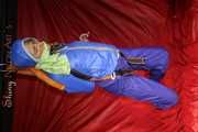 Sexy Sonja being tied and gagged with ropes and a clothgag hanging wearing a sexy rainwear combination (Pics)