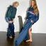 Sabrina and Katharina dressing themselves with shiny nylon AGU rainwear (Pics)