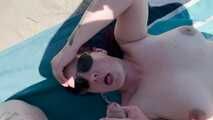 Facial insemination on the public beach