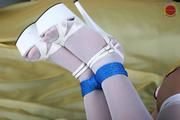 Asian Bunny is Bound and Helpless on the Bed
