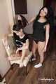 Lucky & La Pulya & Xenia - Trash bag fashion show with three girl hogtied (BTS)
