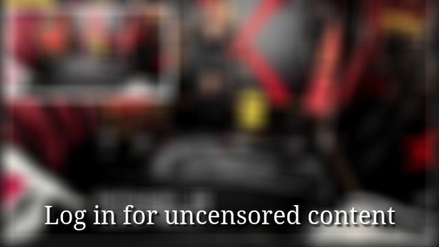 Trapped in the latex vacuum bed!