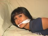 Exotic Girl DragonLily Attacked and Bound at home.