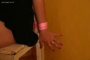 Hot Brunette Damsel Chair Tied
