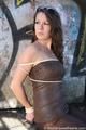 Susanne outdoor tied up with rope