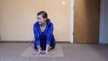 Sunny cuffed on the floor