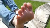 Feet in flip-flops