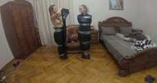 Kamilla and Talika06 - Both trash bag packed (BTS video)